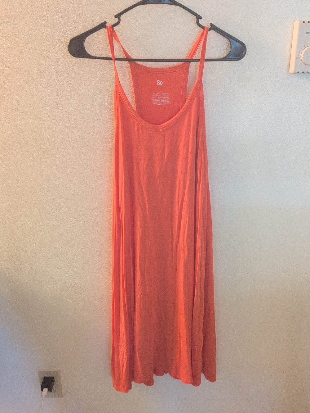 Orange Sleeveless  Slip Dress